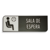 Placa de Sinalização Indicativa em MDF Efeito 3D - Sala de Espera